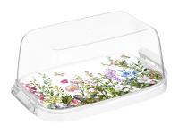 Homver масленка "Bergamo" с декором "Цветущий луг" (бесцветный) {16} - фото