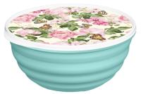 Homver миска Latina" 3,2л с крышкой с декором "Розовый сад" (микс) {15} - фото