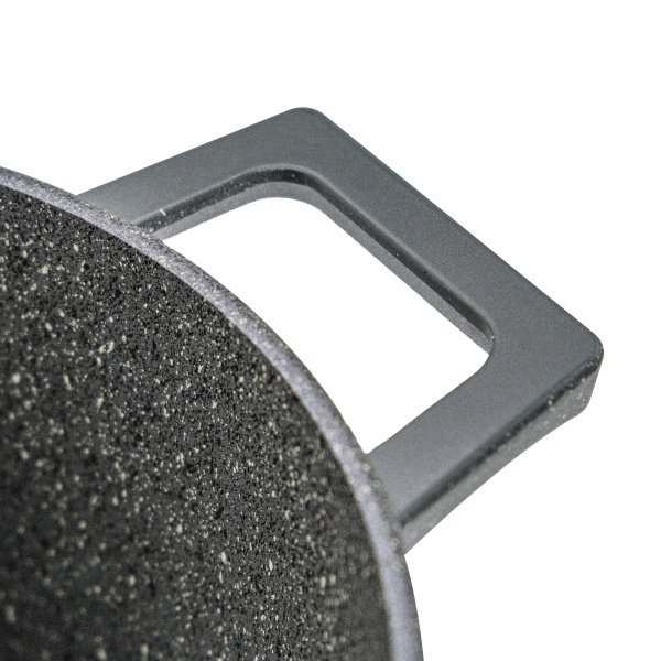 Vari кастрюля литая VARI Pietra серый гранит (со стекл. крышкой) 3 л {4} - фото