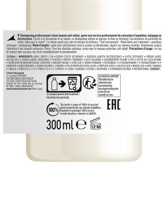 LP Метал Детокс шампунь д/волос 300 мл {12} - фото