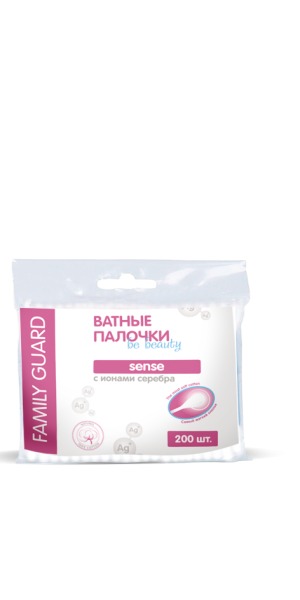 Family Guard ватные палочки 200 шт с ионами серебра zip-пакет {28} - фото