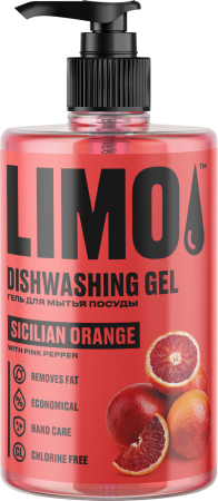 LIMO гель д/мытья посуды 460 мл Сицилийский апельсин и Розовый перец {15} - фото