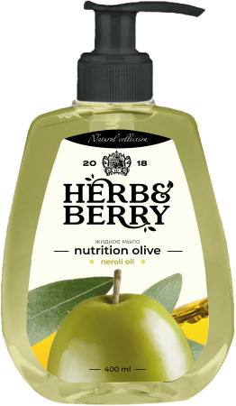 Herb & Berry жидкое мыло 400 мл Олива, флакон {12} - фото