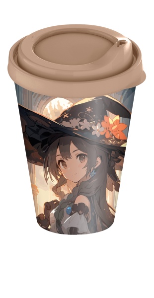 Homver стакан детский с крышкой 420мл с декором "Anime kids" (микс 1) {24} - фото