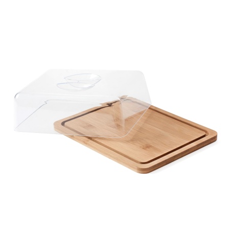 Atmosphere сырница бамбуковая с крышкой Natura, 24х18х7 см {12} - фото