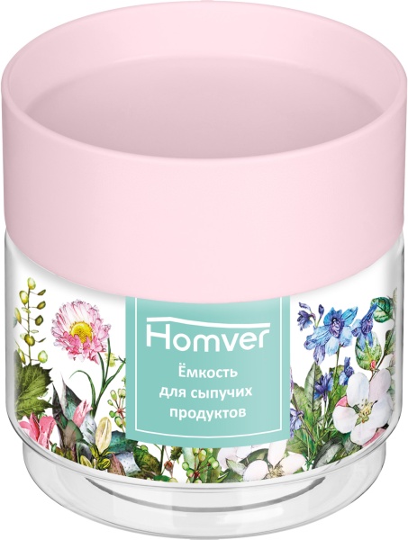 Homver емкость для сыпучих продуктов 0,5л (микс) {24} - фото