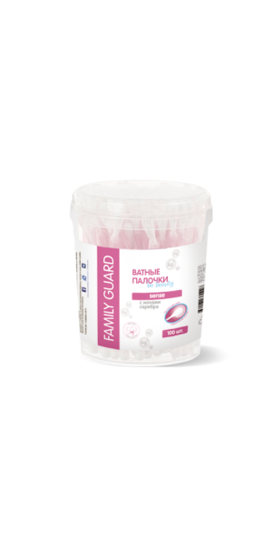 Family Guard ватные палочки 100 шт в стакане с ионами серебра {24} - фото