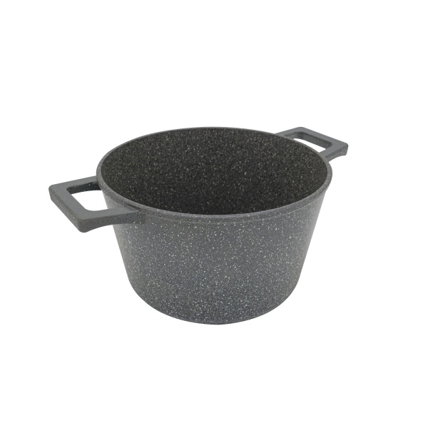 Vari кастрюля литая VARI Pietra серый гранит (со стекл. крышкой) 3 л {4} - фото