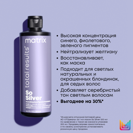 Matrix SO SILVER маска д/волос 500 мл {6} - фото