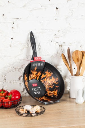 Vari сковорода литая VARI profi WOK черная 28 см {6} - фото