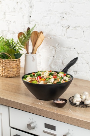 Vari сковорода литая VARI profi WOK черная 28 см {6} - фото