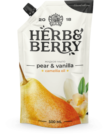 Herb & Berry мыло жидкое 500 мл экзотическая груша и ваниль (дойпак) {12} - фото