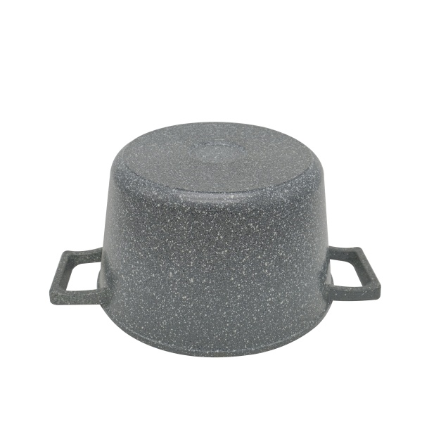 Vari кастрюля литая VARI Pietra серый гранит (со стекл. крышкой) 3 л {4} - фото