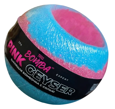 The Bombbath бурлящий шар для ванн 215 г Розовый гейзер с солью {20} - фото
