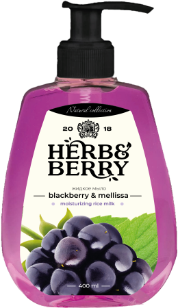 Herb & Berry жидкое мыло 400 мл Ежевика & Мелисса, флакон {12} - фото