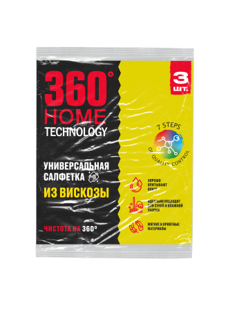 360 Home Technology салфетки вискозные 3 шт {30} - фото
