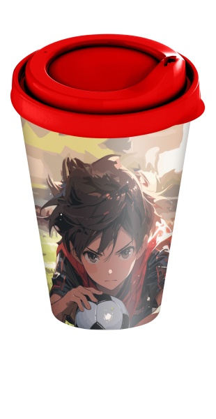 Homver стакан детский с крышкой 420мл с декором "Anime kids" (микс 1) {24} - фото