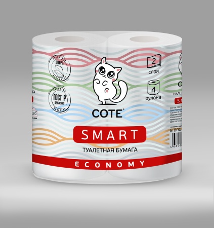Cote Smart туалетная бумага 4 шт 2 слоя {12} - фото